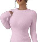 Pink Faux Fox Sweater