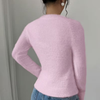 Pink Faux Fox Sweater
