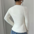 White Faux Fox Sweater