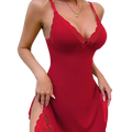 Women's Night Gown Dress - Red